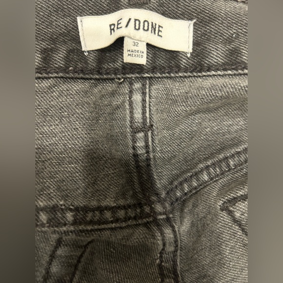 RE/DONE 90s High Rise Loose Jeans Button fly- Black - Picture 8 of 9